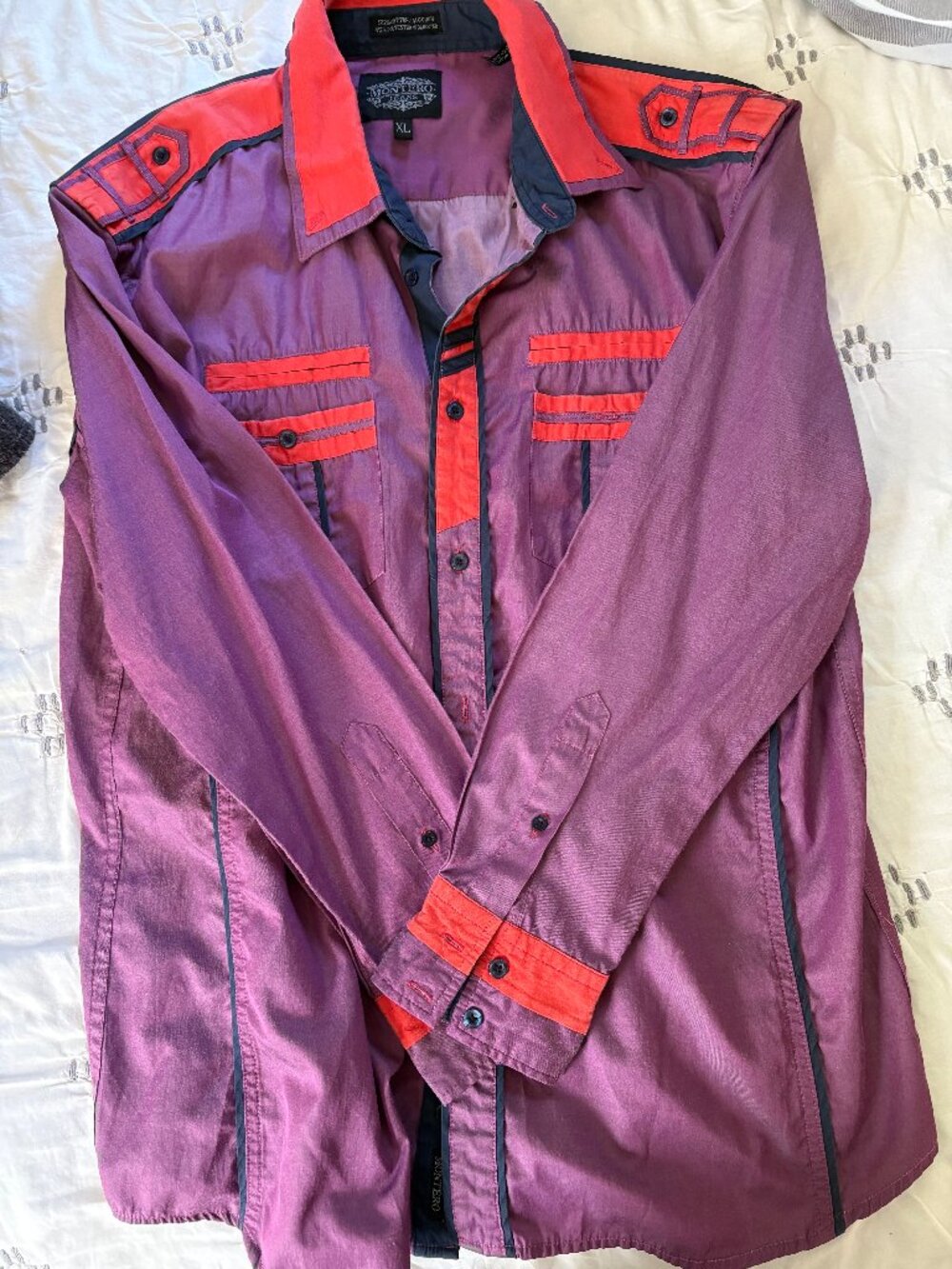 Montero XL Purple Cowboy Shirt